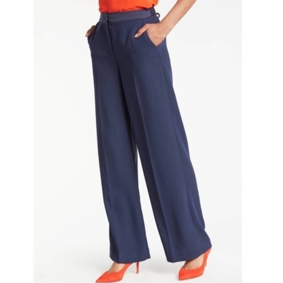 Boden Marlin Wide Leg Careerwear Trouser Pants | Navy Blue | US 12 - Picture 2 of 9